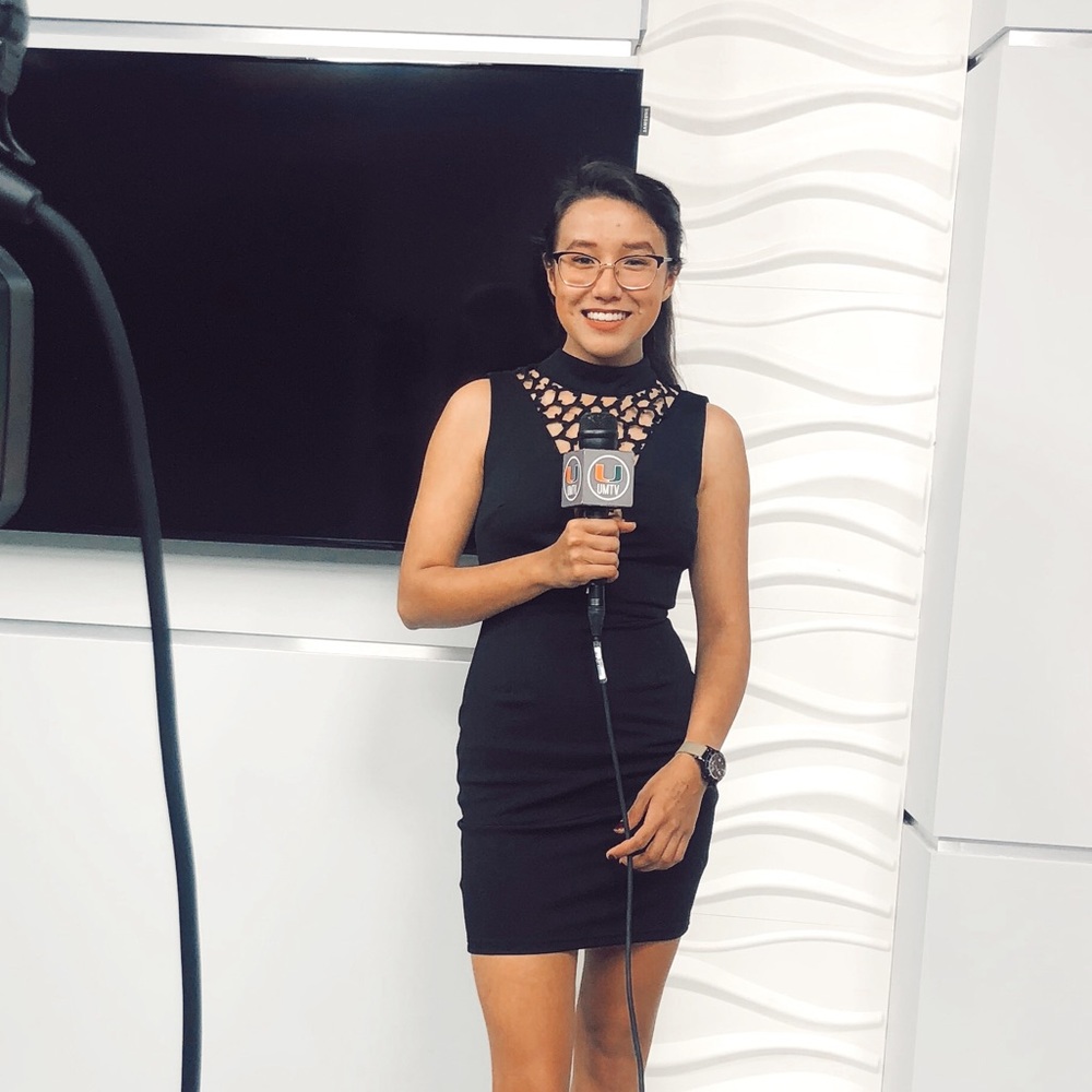 Lulu’s figure hugging black net cut-out dress